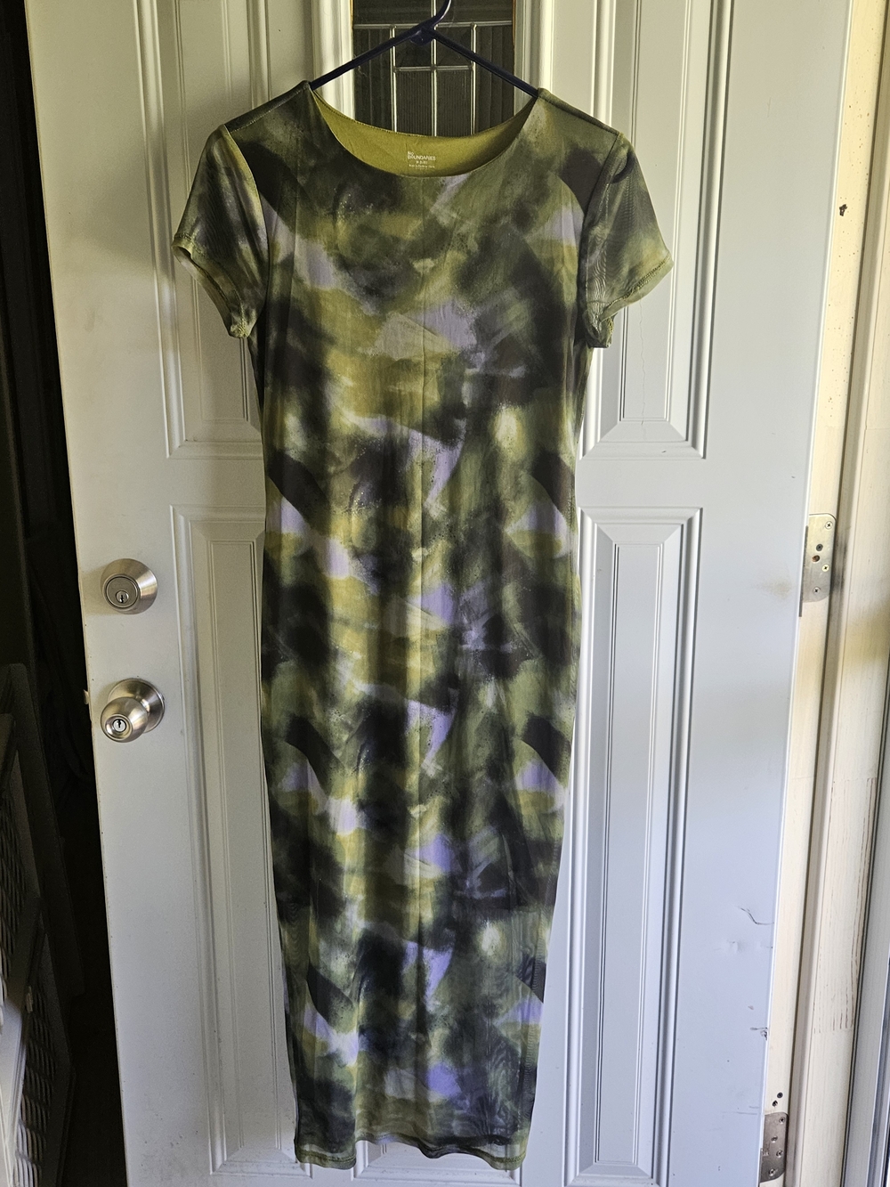 Women’s Olive Dress  Short Sleeve Maxi Dress Size Med(8-10)